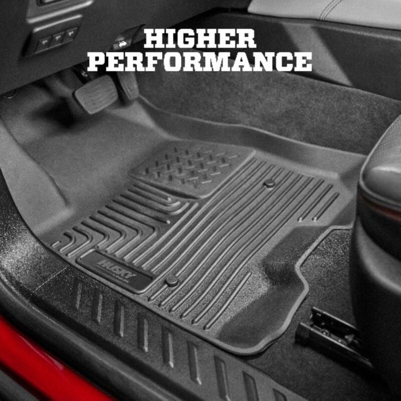 Ford F-350 Floor Mats - Front - Husky Liners - WeatherBeater - Black - `17-`27
